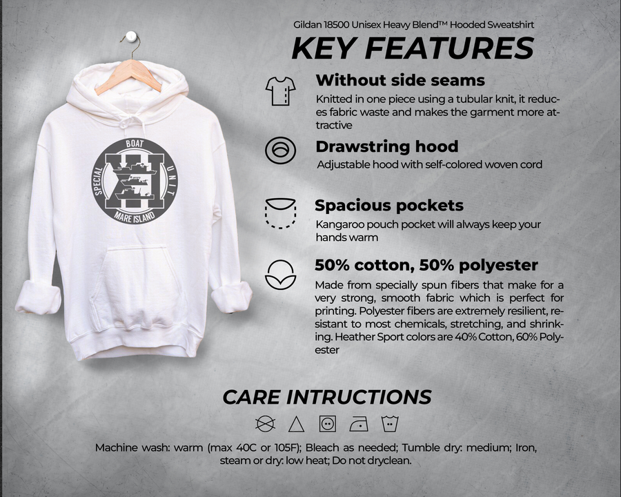 Special Boat Unit 11 v1 Hoodie - Black & White Collection