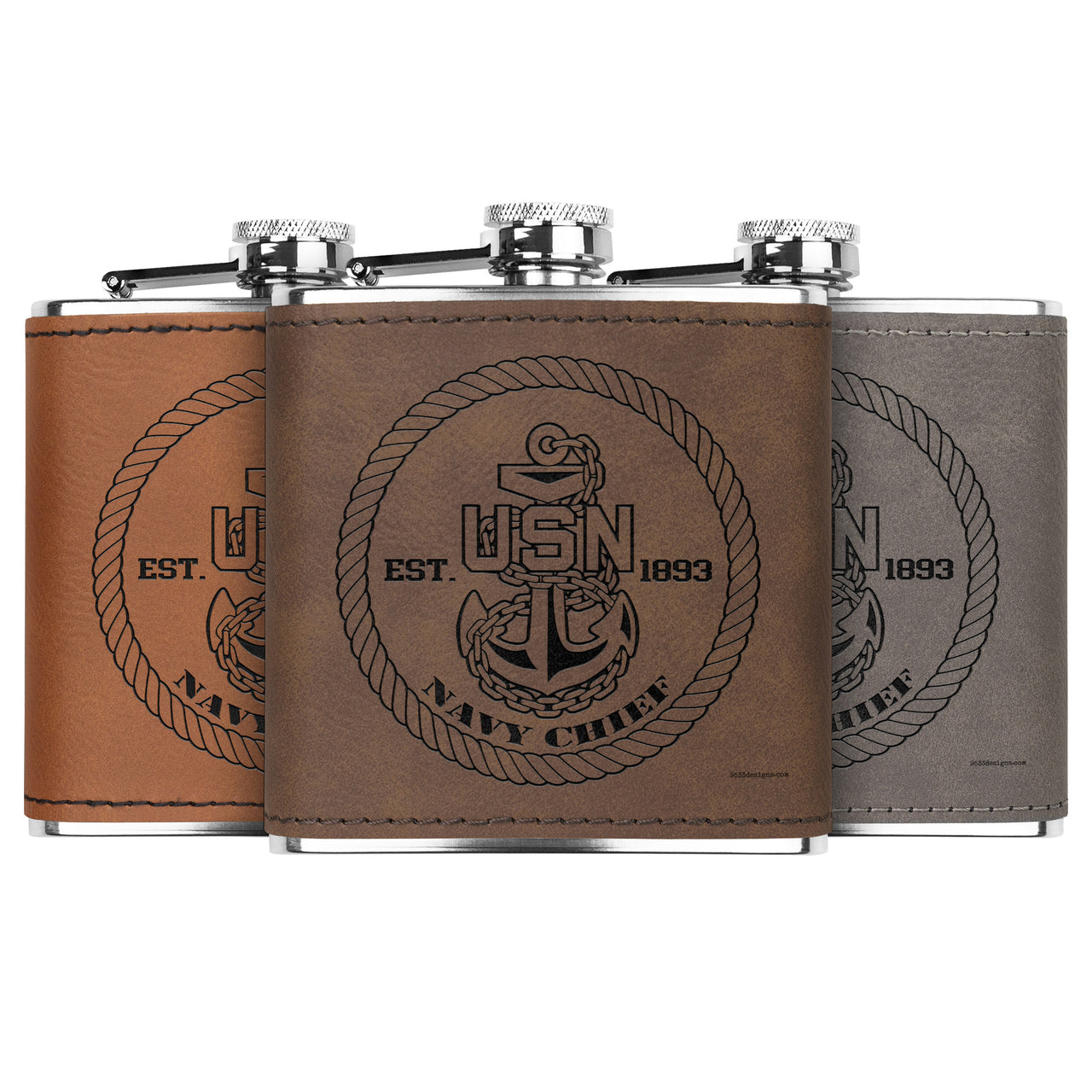 Navy Chief (E7) Flask 6oz