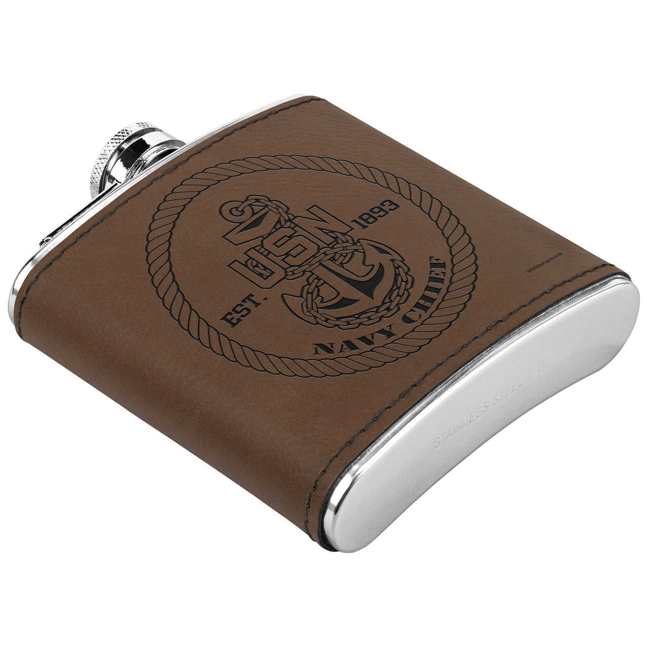 Navy Chief (E7) Flask 6oz