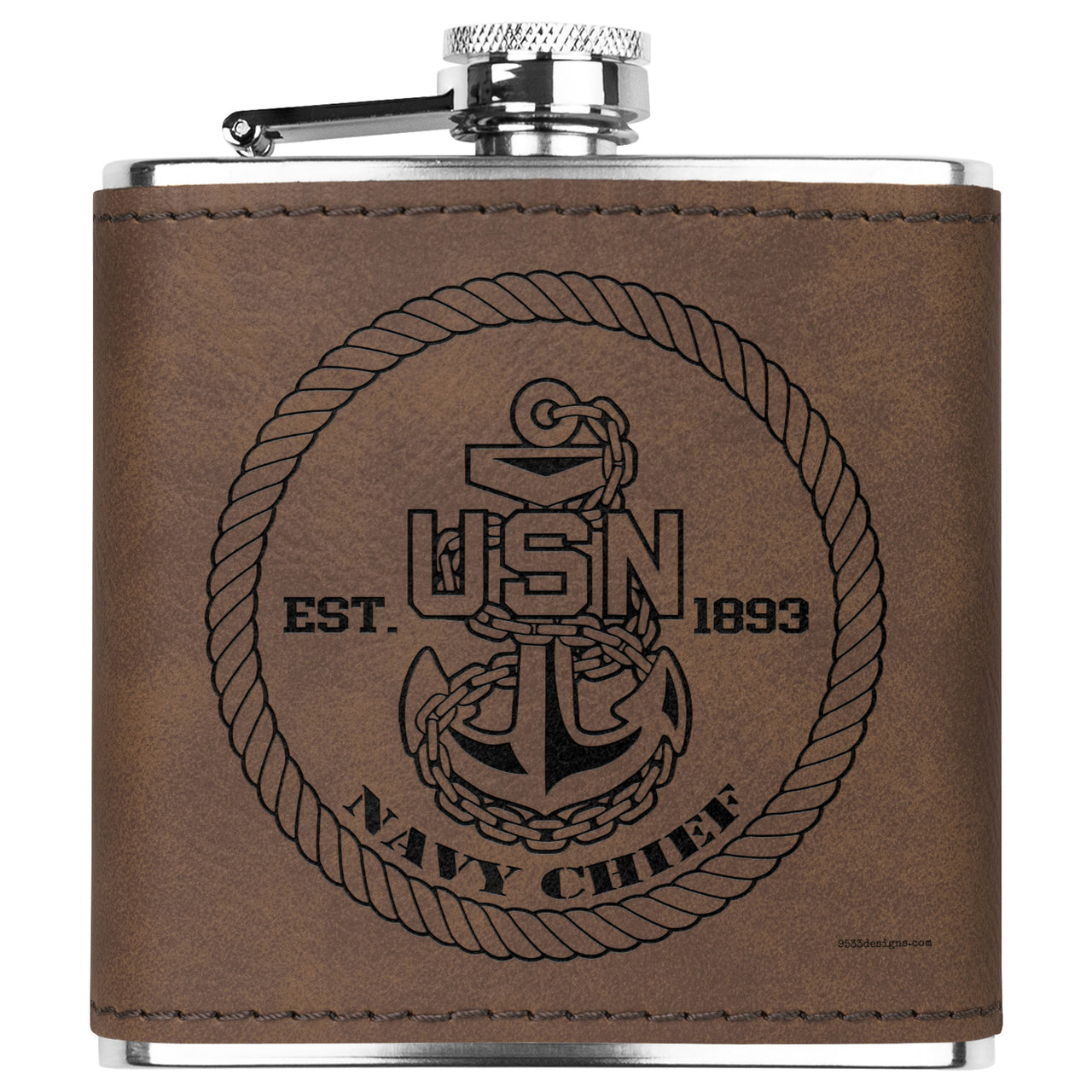 Navy Chief (E7) Flask 6oz