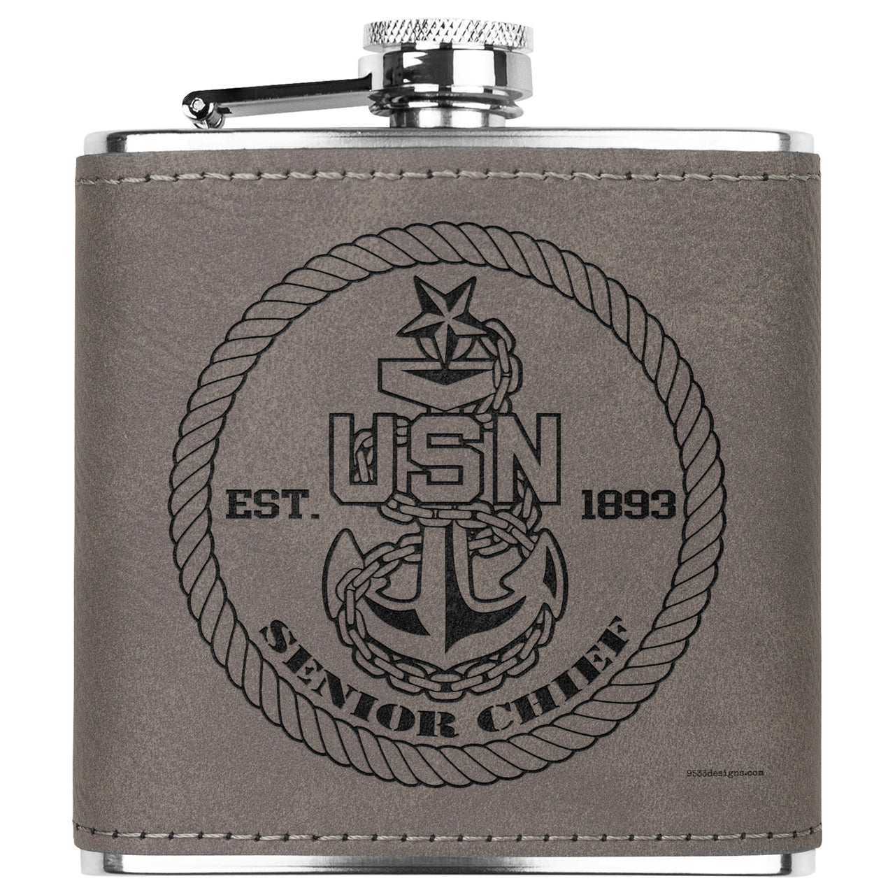 Navy Senior Chief (E8) Flask 6oz