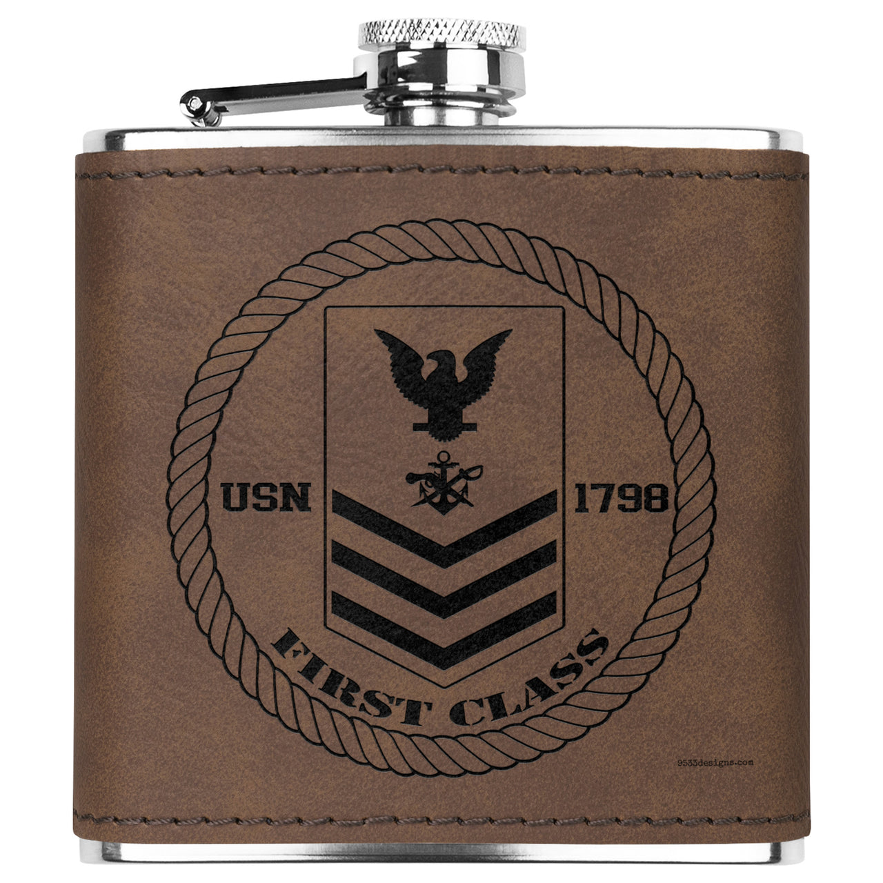 Petty Officer First Class (E6) Flask 6oz