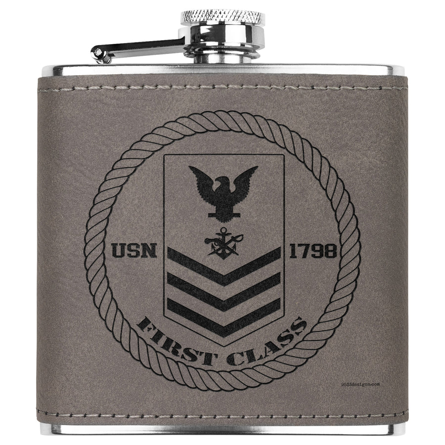 Petty Officer First Class (E6) Flask 6oz