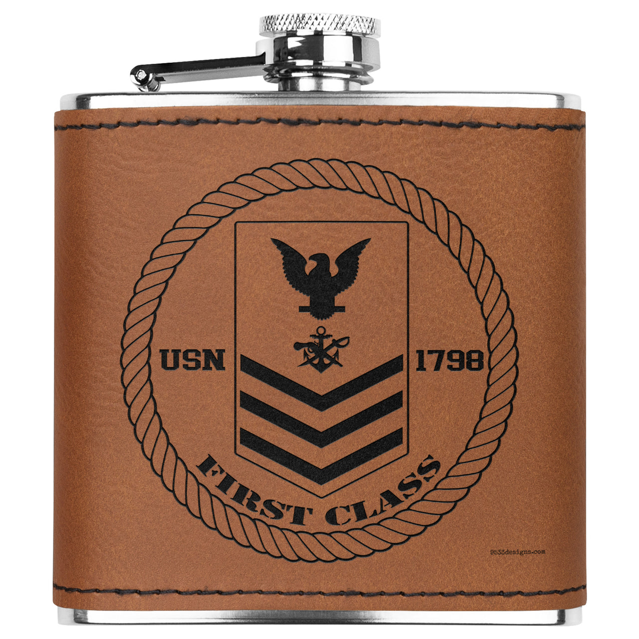 Petty Officer First Class (E6) Flask 6oz