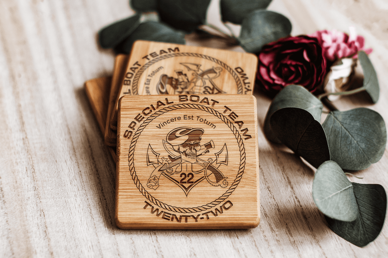 Special Boat Team 22, SBT 22 v1, SWCC, Special Warfare Combatant Craft Crewmen Bamboo Coasters
