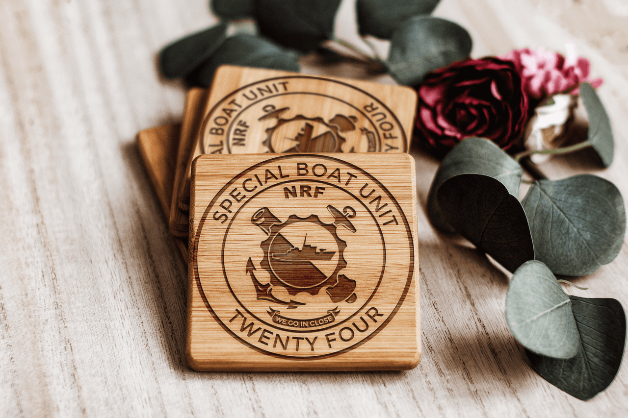 Special Boat Unit 24, SBU 24, SWCC, Special Warfare Combatant Craft Crewmen Bamboo Coasters