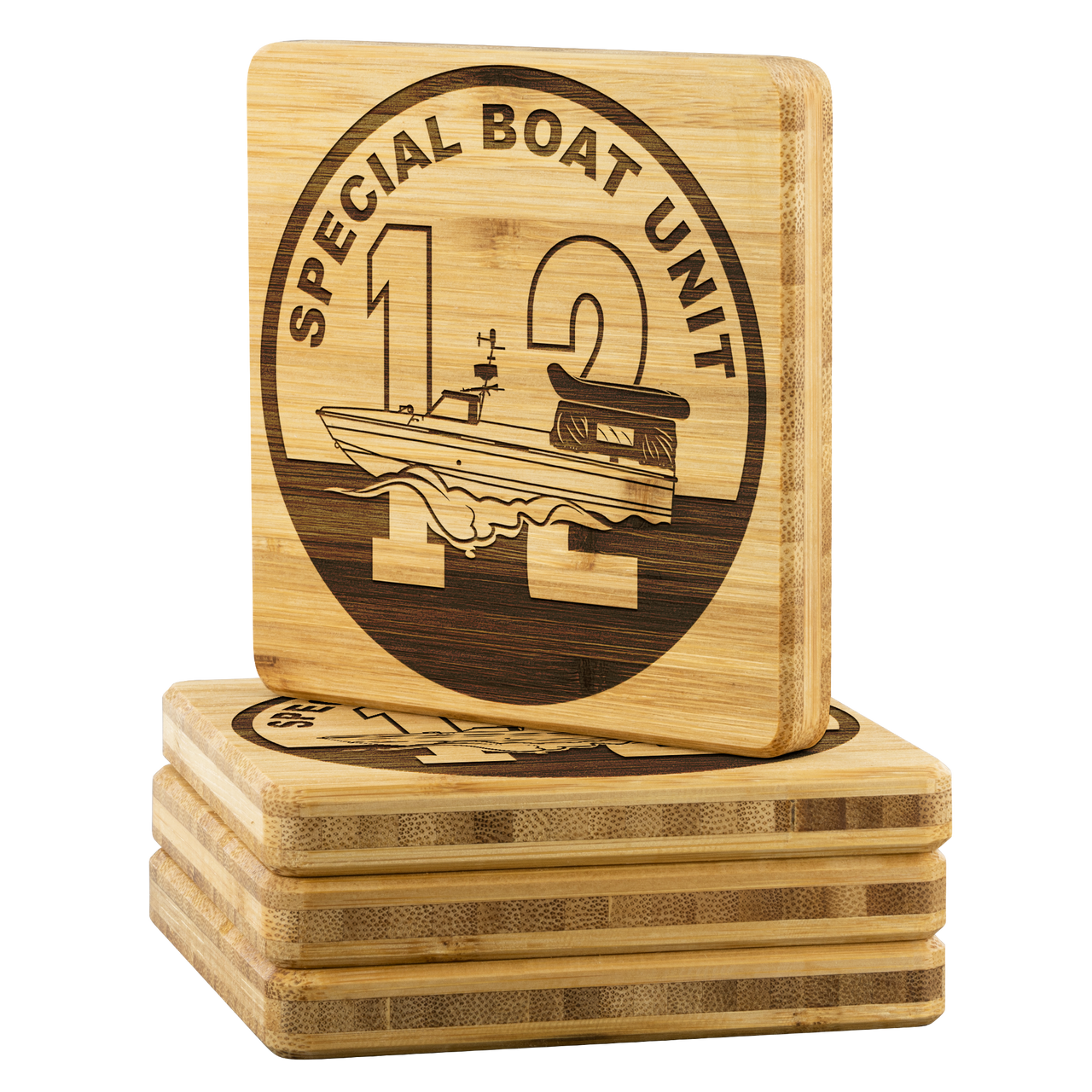 Special Boat Unit 12, SBU 12 v3, SWCC, Special Warfare Combatant Craft Crewmen Bamboo Coasters