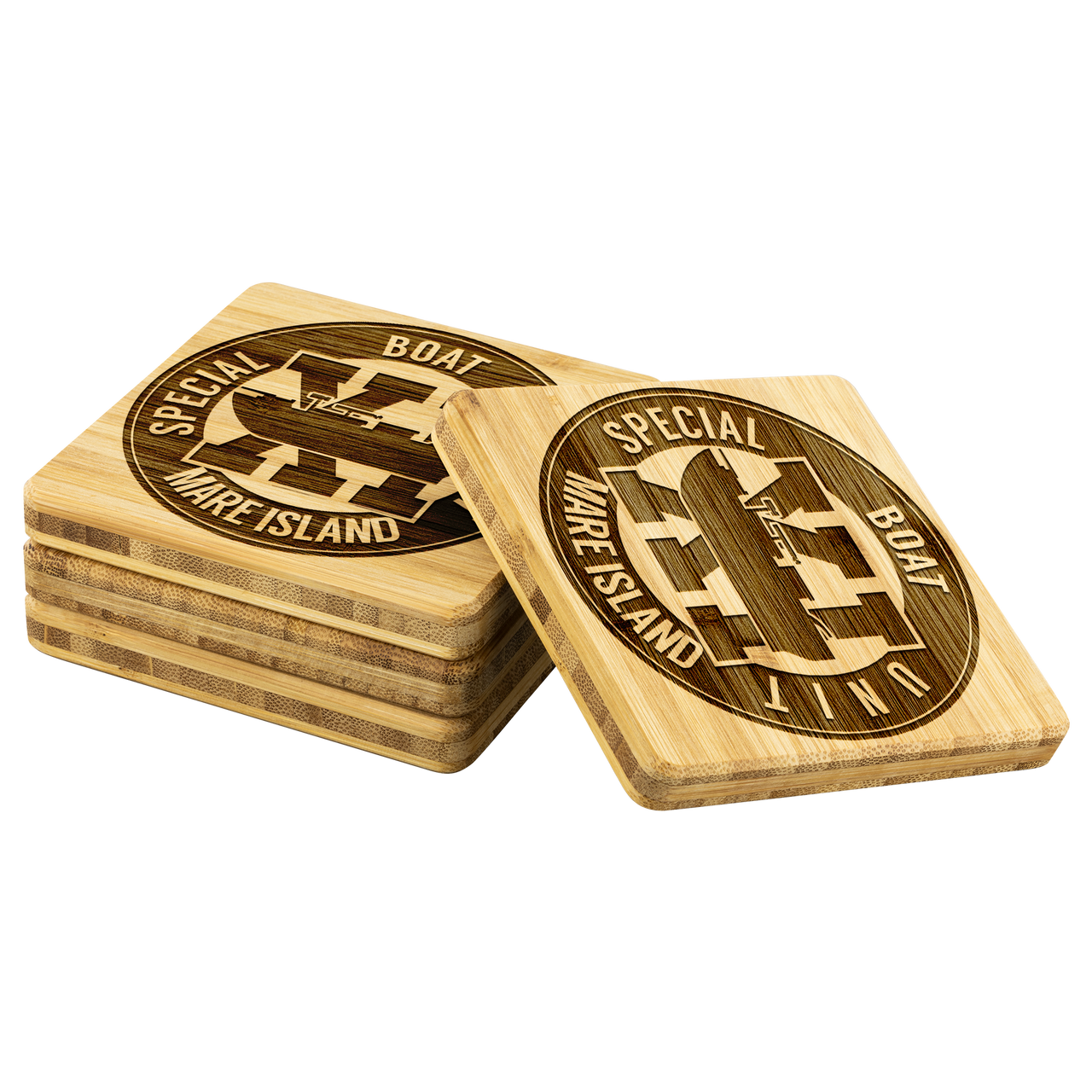 Special Boat Unit 11 v2 Bamboo Coasters