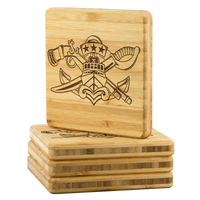 Thumbnail for Special Warfare Combatant Craft Crewmen, SWCC Master, Bamboo Coasters