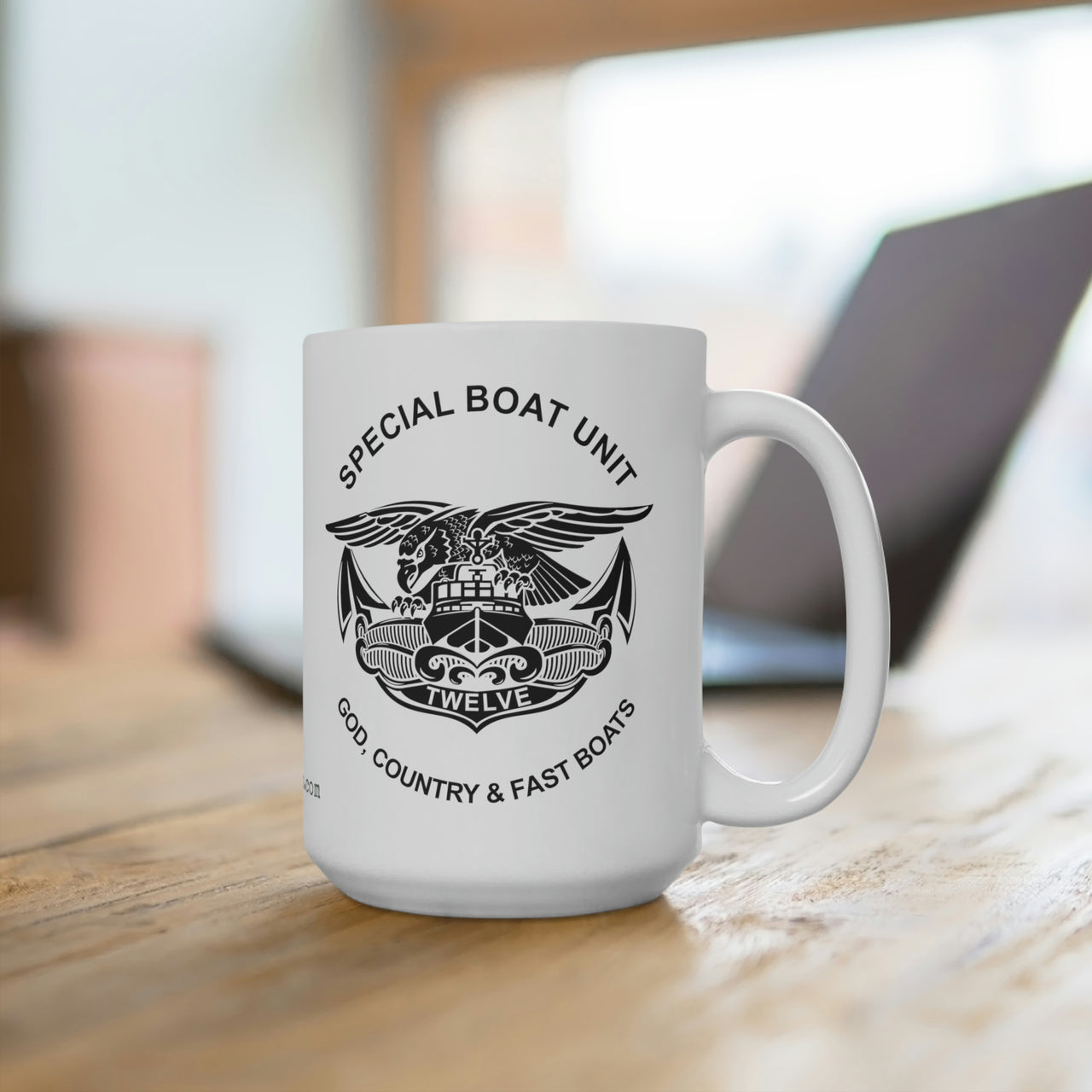 SBU 12 v2 White 15oz Mug (Black)