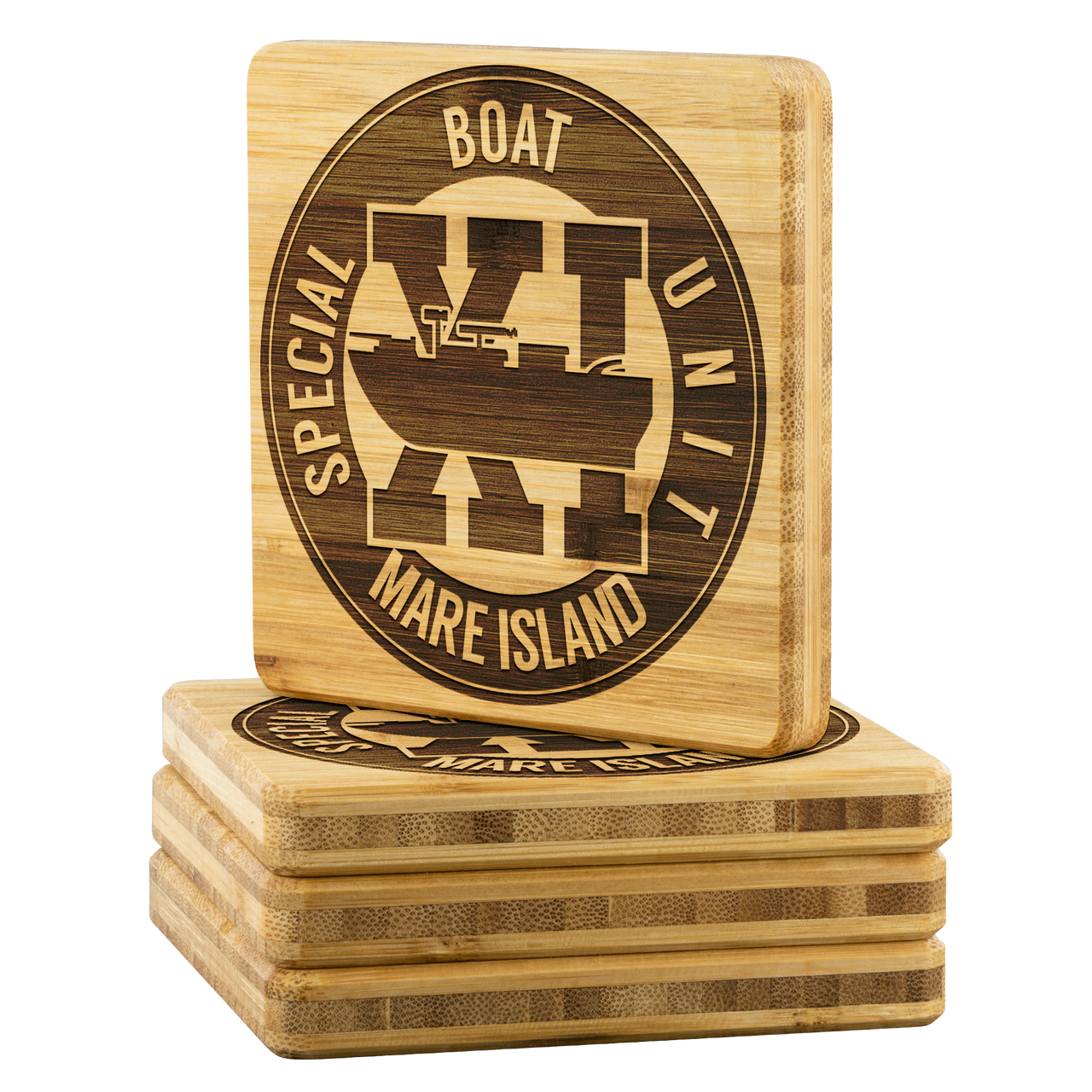 Special Boat Unit 11 v2 Bamboo Coasters