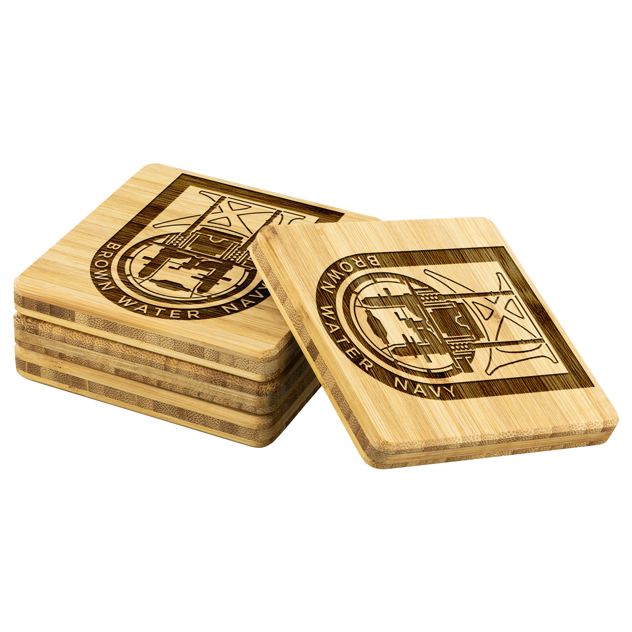 Special Boat Unit 11 v3 Bamboo Coasters