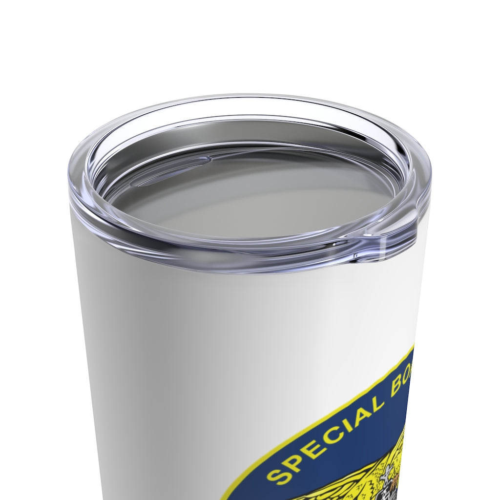 SBU 12 v2 White 20oz Travel Mug (Color)