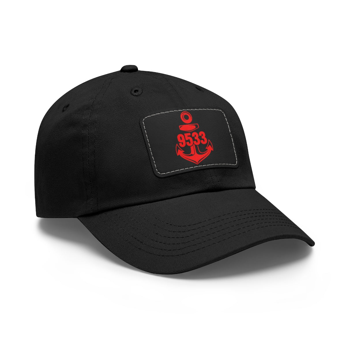 9533TC Hat with Leather Patch (Red)