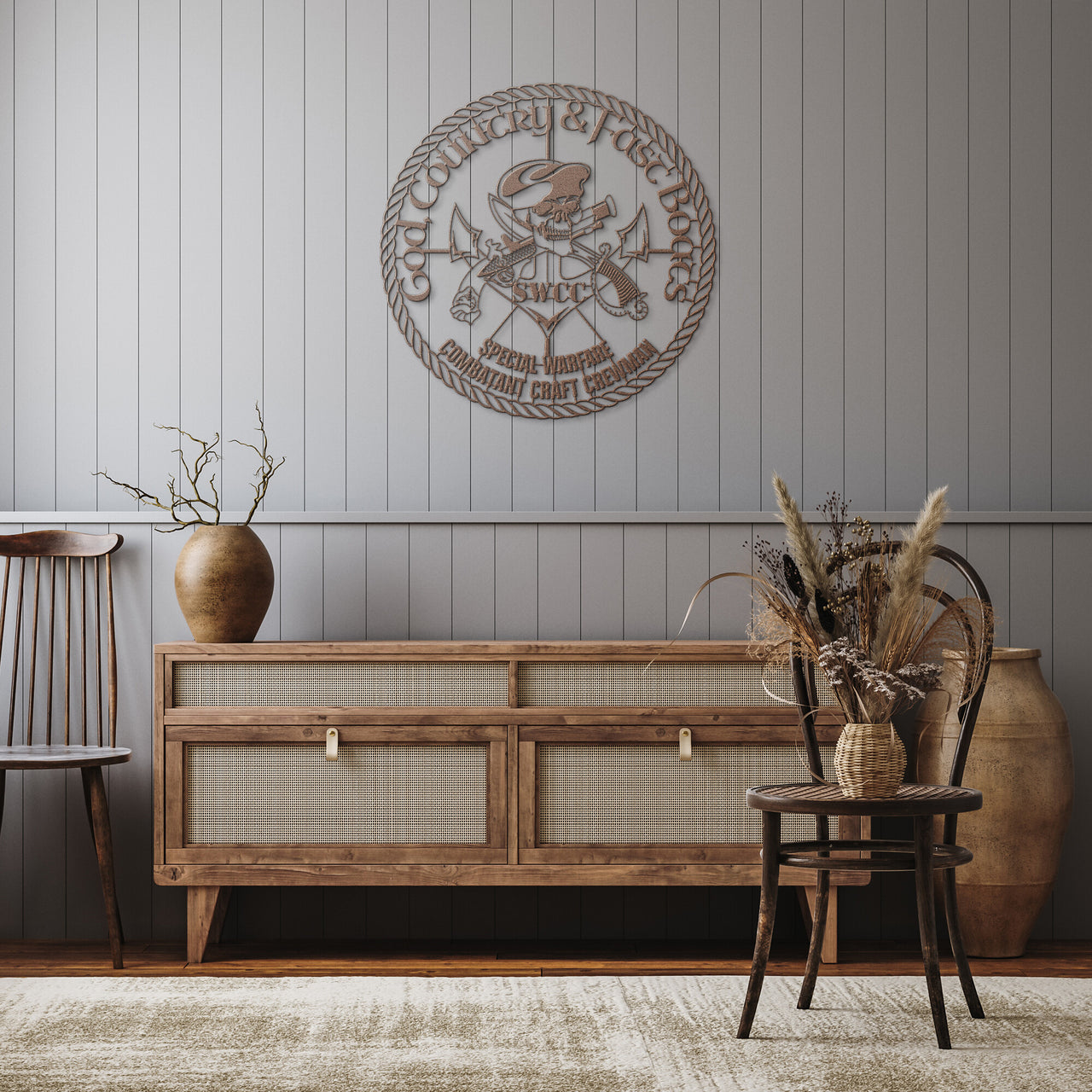 God Country and Fast Boats Die Cut Wall Art