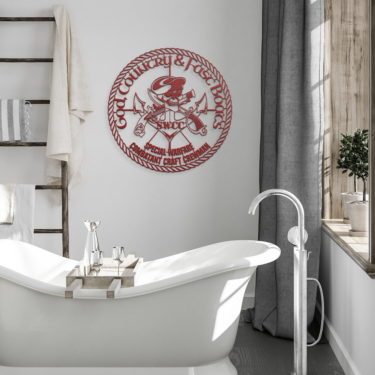 God Country and Fast Boats Die Cut Wall Art