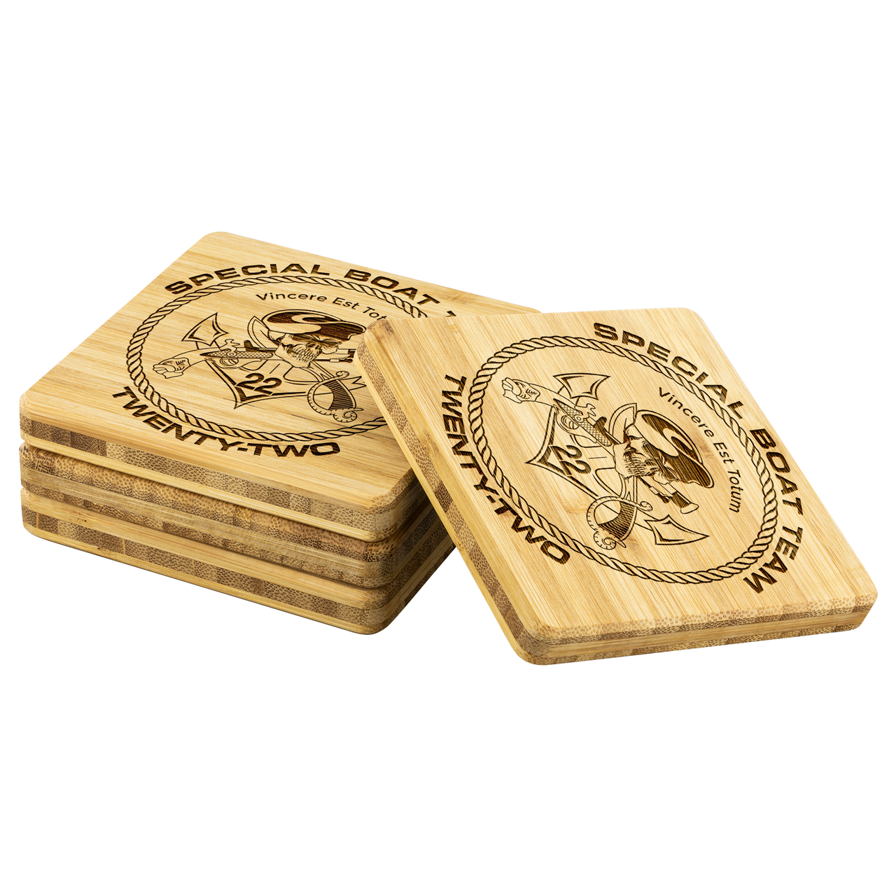 Special Boat Team 22, SBT 22 v1, SWCC, Special Warfare Combatant Craft Crewmen Bamboo Coasters