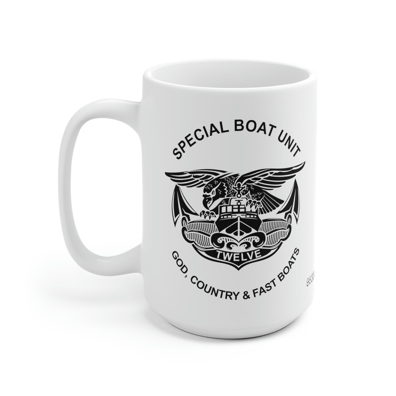 SBU 12 v2 White 15oz Mug (Black)