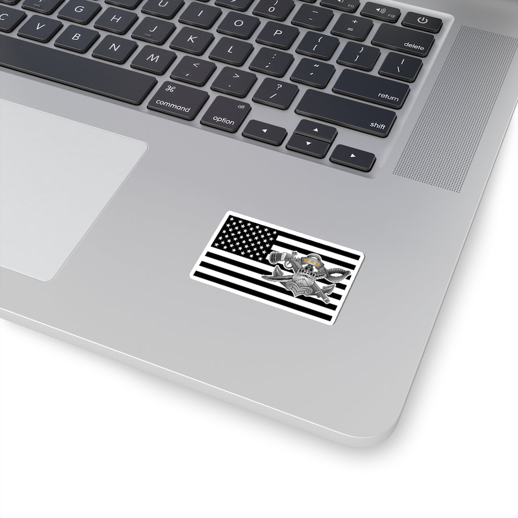Navy SWCC Flag Sticker (BW/Color)