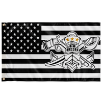Thumbnail for Flag: USA with SWCC Pin (BW/BW)