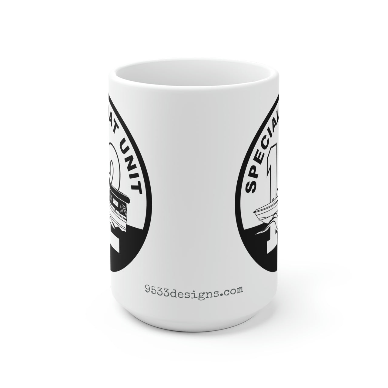 SBU 12 v3 White 15oz Mug (Black)