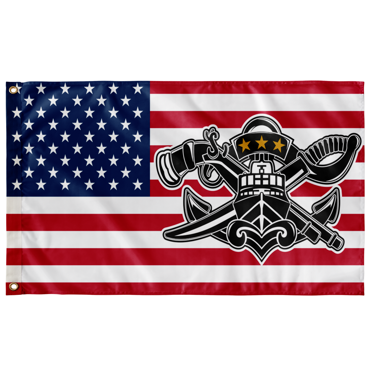 Flag: USA with SWCC Pin (Color/Black)