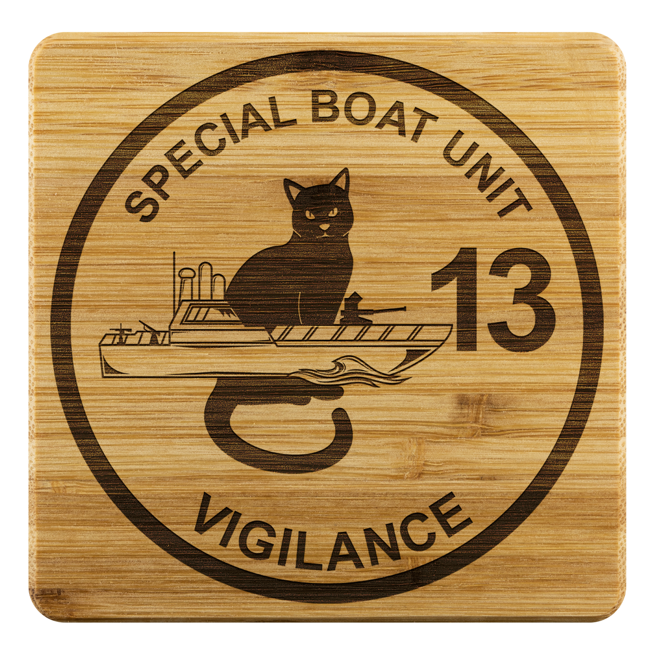 Special Boat Unit 13, SBU 13, SWCC, Special Warfare Combatant Craft Crewmen Bamboo Coasters