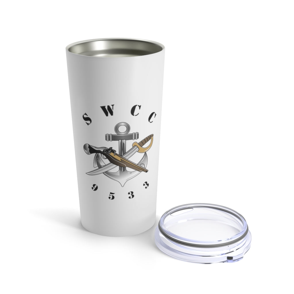 SWCC 9533 White 20oz Travel Mug (Color)