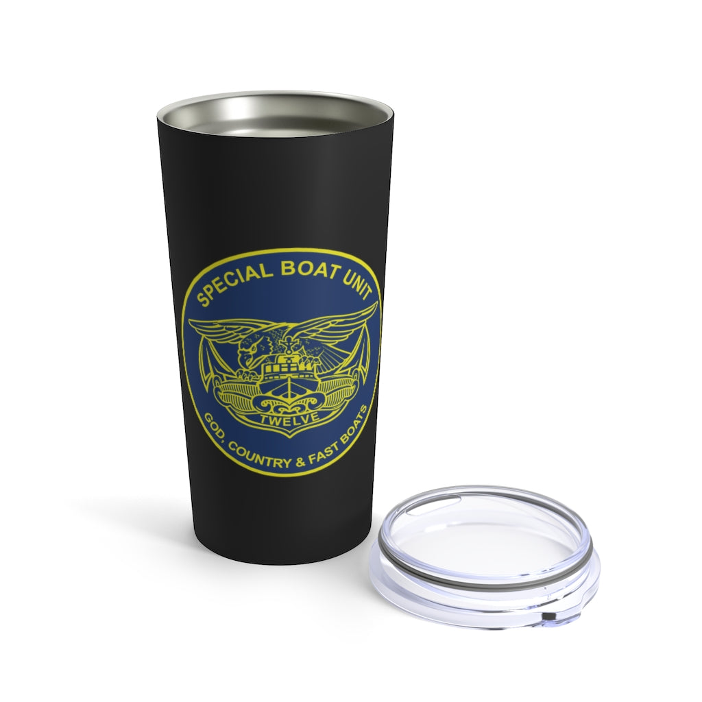 SBU 12 v1 Black 20oz Travel Mug (Color)