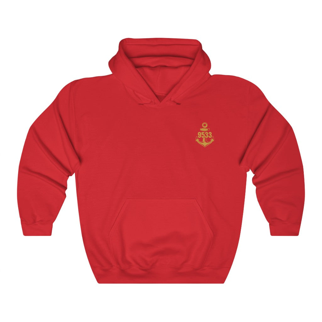 9533TC Hoodie (Black-Blue-Red/Gold)