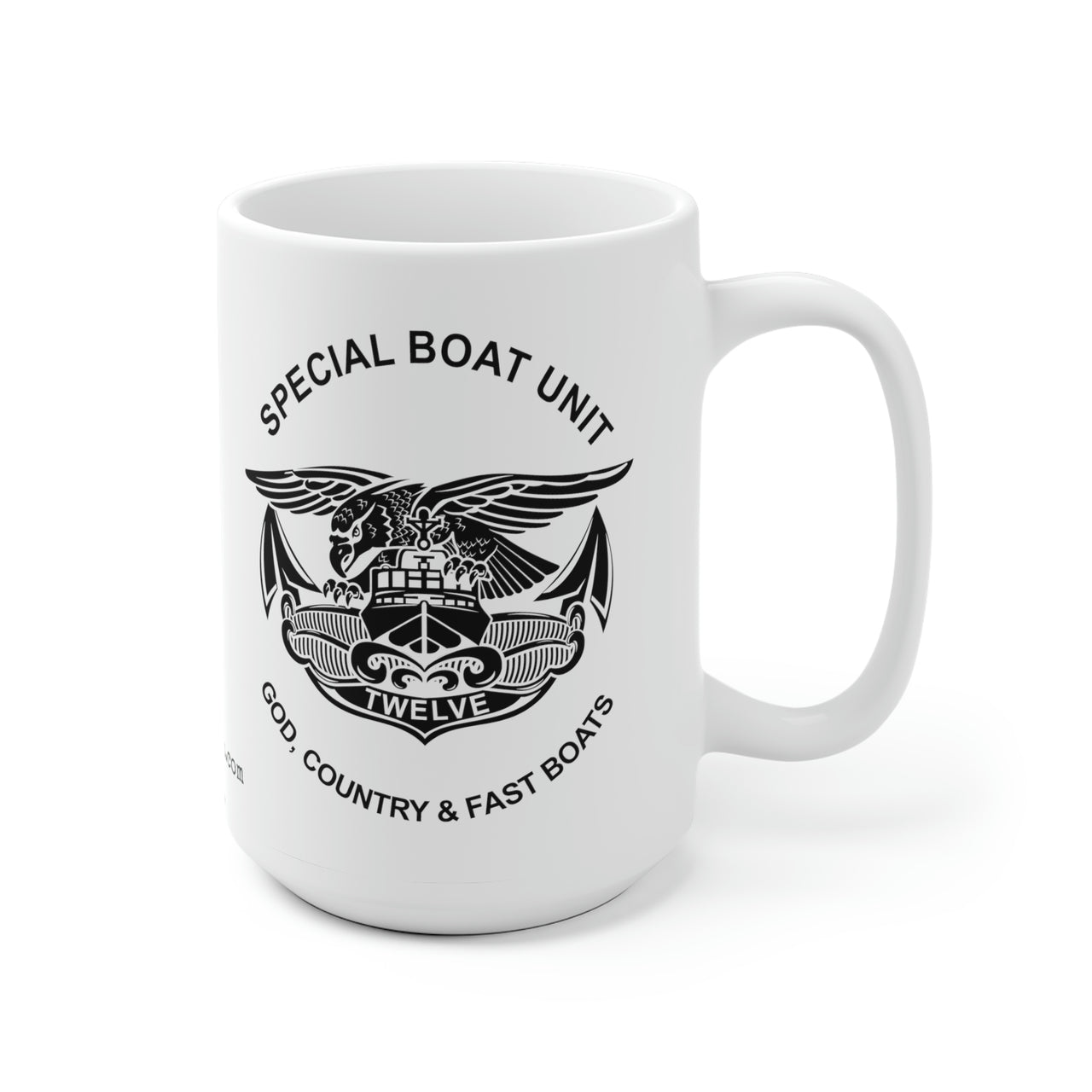 SBU 12 v2 White 15oz Mug (Black)