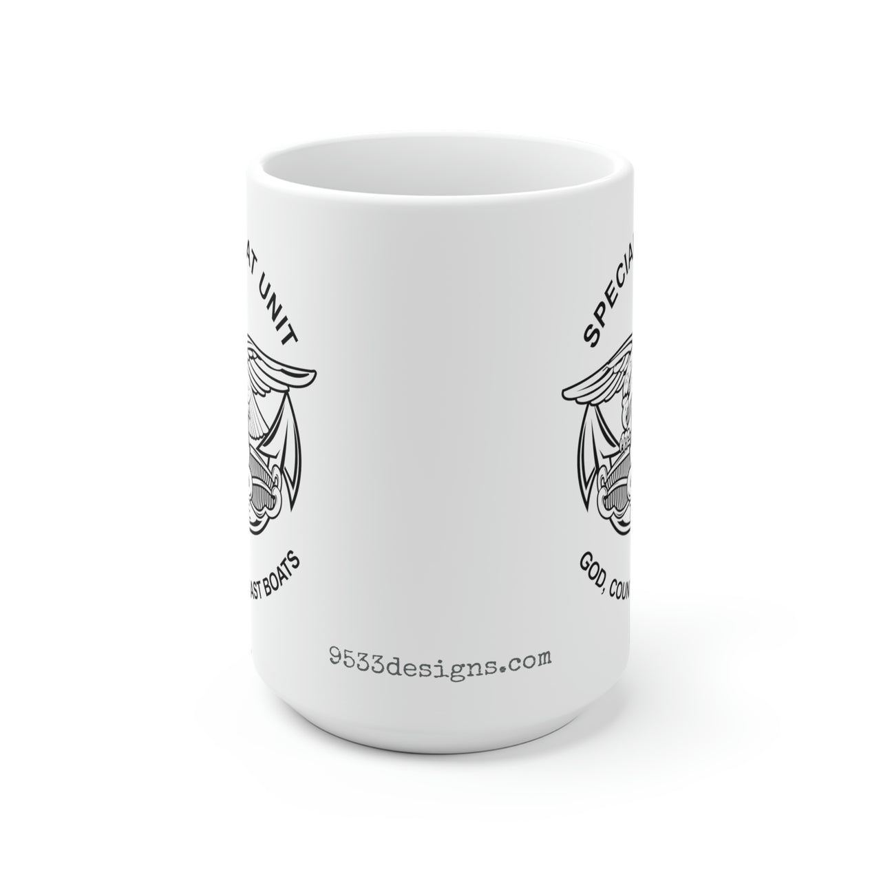 SBU 12 v1 White 15oz Mug (Black)