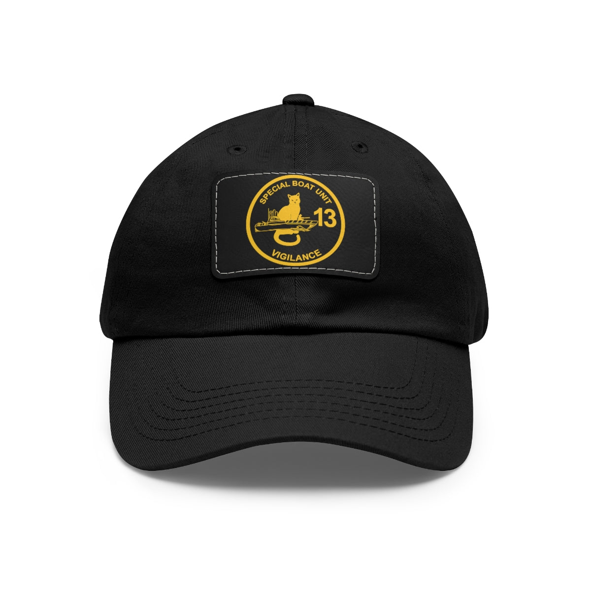 SBU 13 Hat with Leather Patch (Gold)