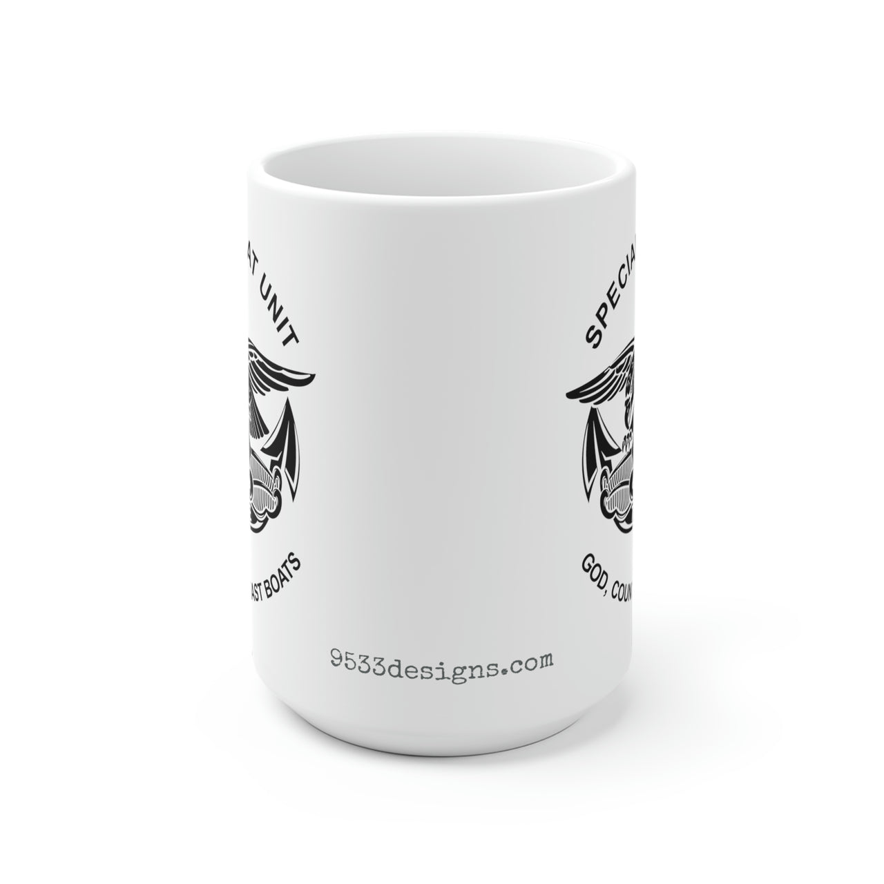 SBU 12 v2 White 15oz Mug (Black)