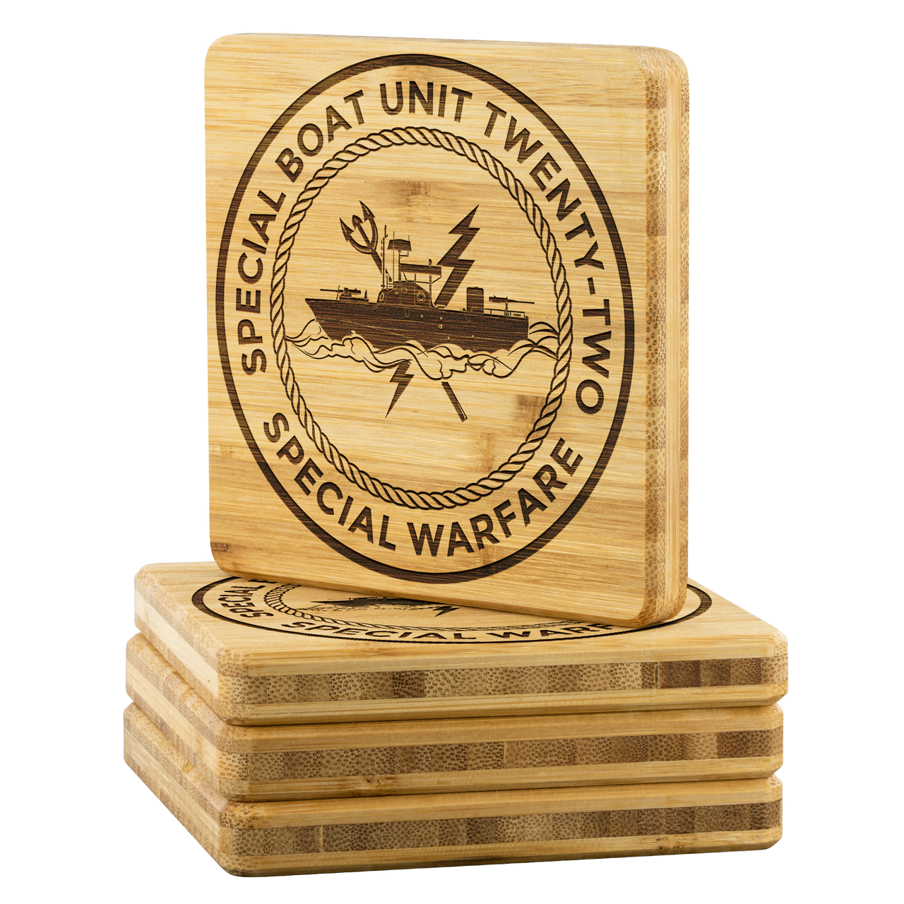 Special Boat Unit 22, SBU 22 v2, SWCC, Special Warfare Combatant Craft Crewmen Bamboo Coasters