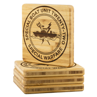 Thumbnail for Special Boat Unit 22, SBU 22 v2, SWCC, Special Warfare Combatant Craft Crewmen Bamboo Coasters