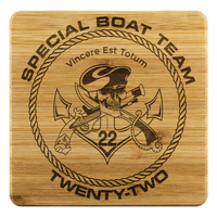 Thumbnail for Special Boat Team 22, SBT 22 v1, SWCC, Special Warfare Combatant Craft Crewmen Bamboo Coasters