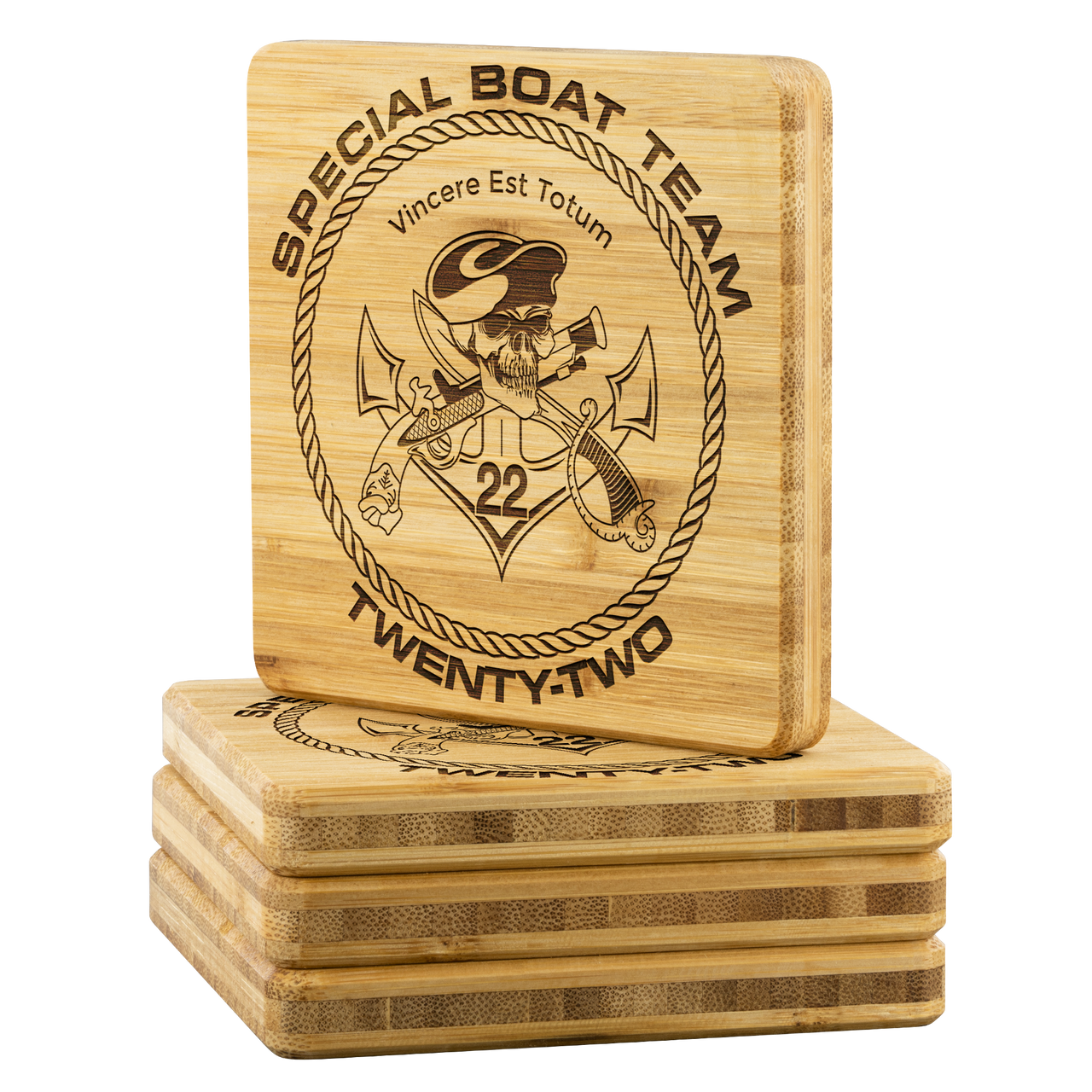 Special Boat Team 22, SBT 22 v1, SWCC, Special Warfare Combatant Craft Crewmen Bamboo Coasters