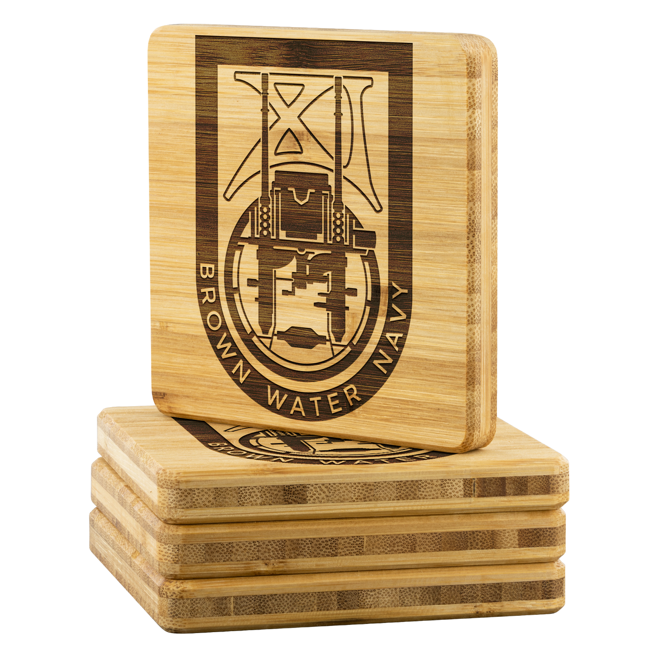 Special Boat Unit 11 v3 Bamboo Coasters