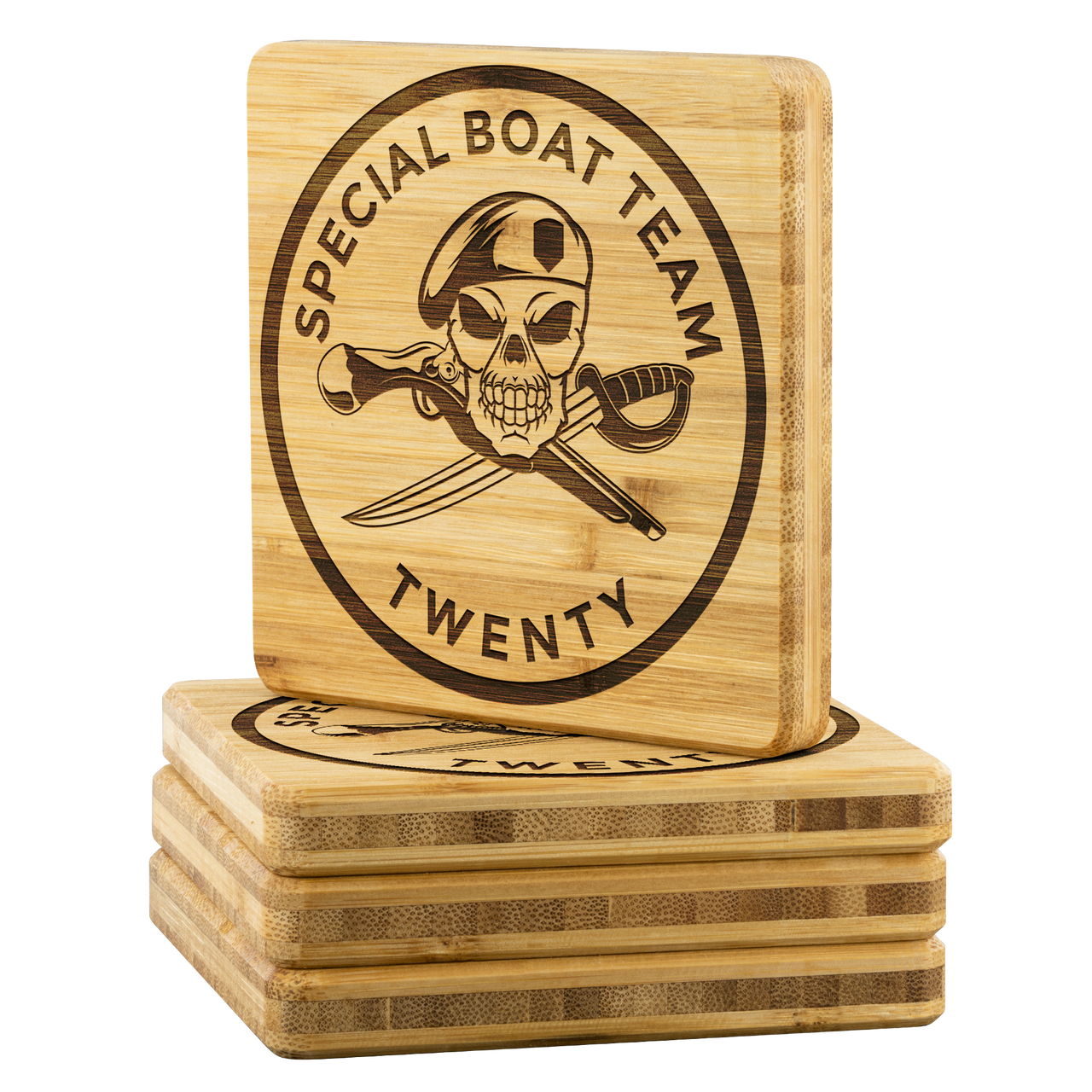 Special Boat Team 20, SBT 20 v2, SWCC, Special Warfare Combatant Craft Crewmen Bamboo Coasters