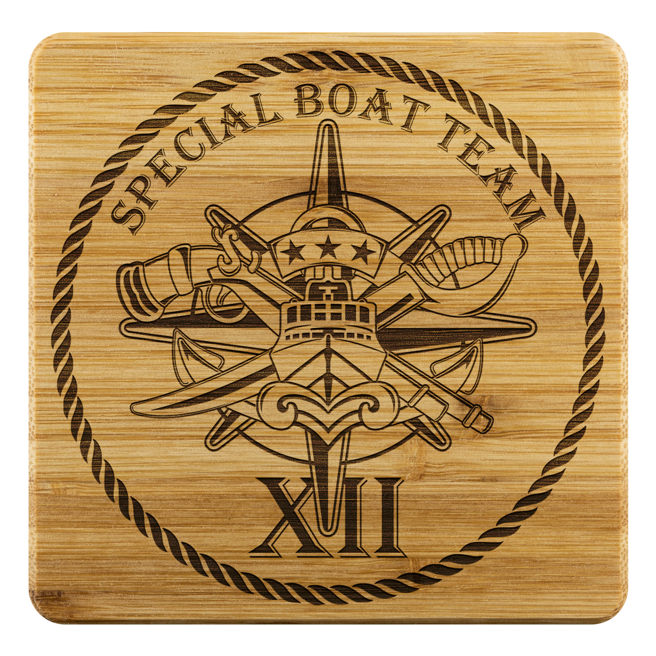 Special Boat Team 12, SBT 12 v2, SWCC, Special Warfare Combatant Craft Crewmen Bamboo Coasters