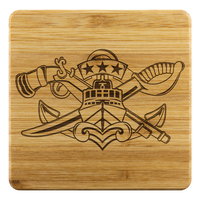 Thumbnail for Special Warfare Combatant Craft Crewmen, SWCC Master, Bamboo Coasters